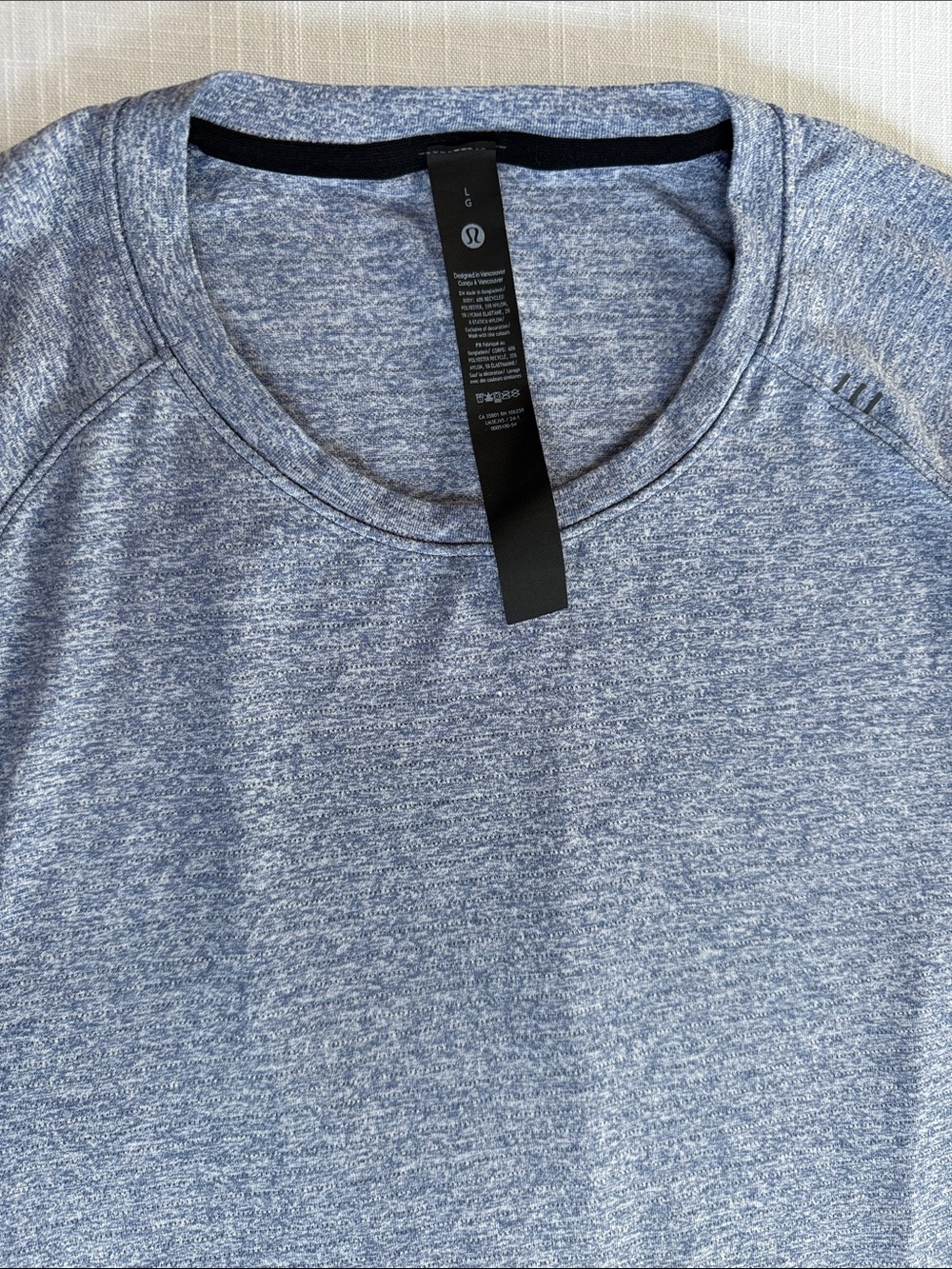 lululemon athletica Heathered Light Blue Tee